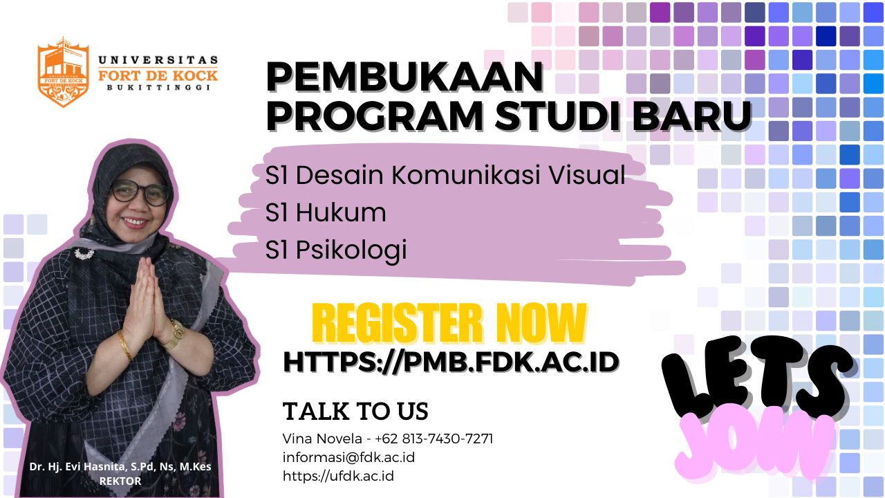 Universitas Fort De Kock Membuka Program Studi Baru untuk Tahun Ajaran Ganjil 2024